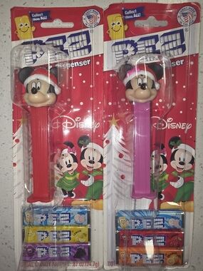 Disney PEZ Candy Dispenser Backing Cards - White Panels with Black Print